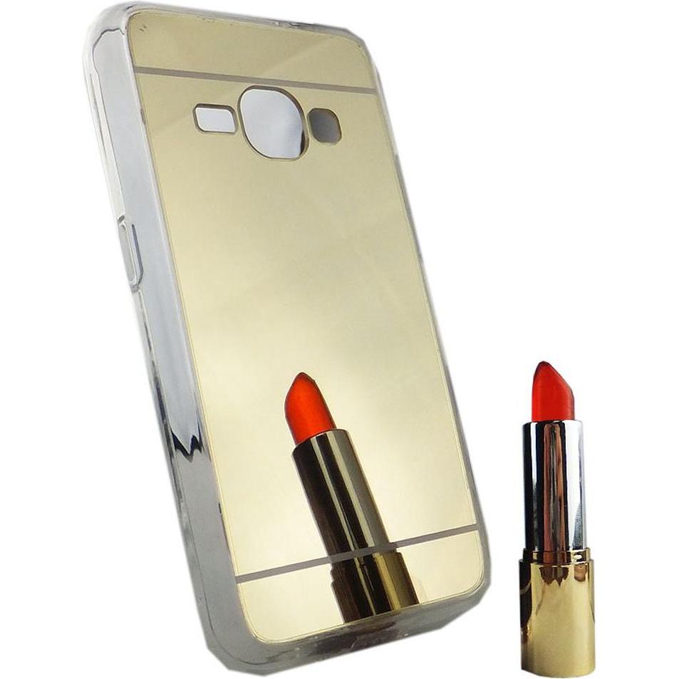 Bild von König Design Handyhülle für Samsung Galaxy J1 (2016) Schutzcase Backcover Bumper Etuis Gold (Samsung Galaxy J1 (2016)), Smartphone Hülle, Gold