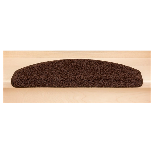 Bild von Kettelservice-Metzker® Stufenmatte Shaggy Venus Halbrund Kaffeebraun