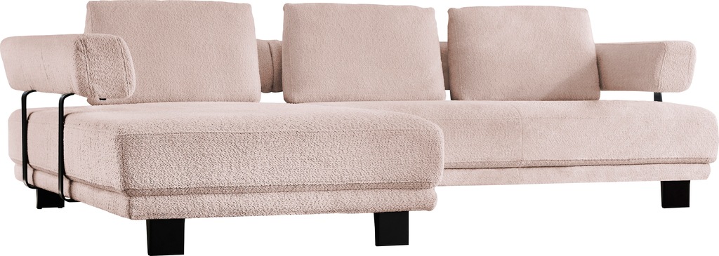 Bild von HUKLA Ecksofa "HU-HP18064", (Set), Optional mit motorischer Vorziehbank, stylische Reling