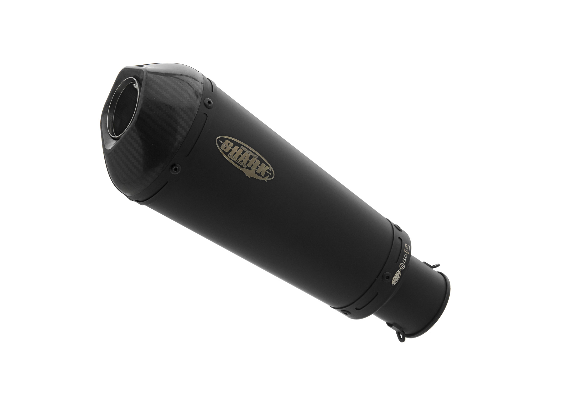 Bild von SHARK EXHAUST DSX-7 Edelstahl beschichtet/Carbon schwarz-matt