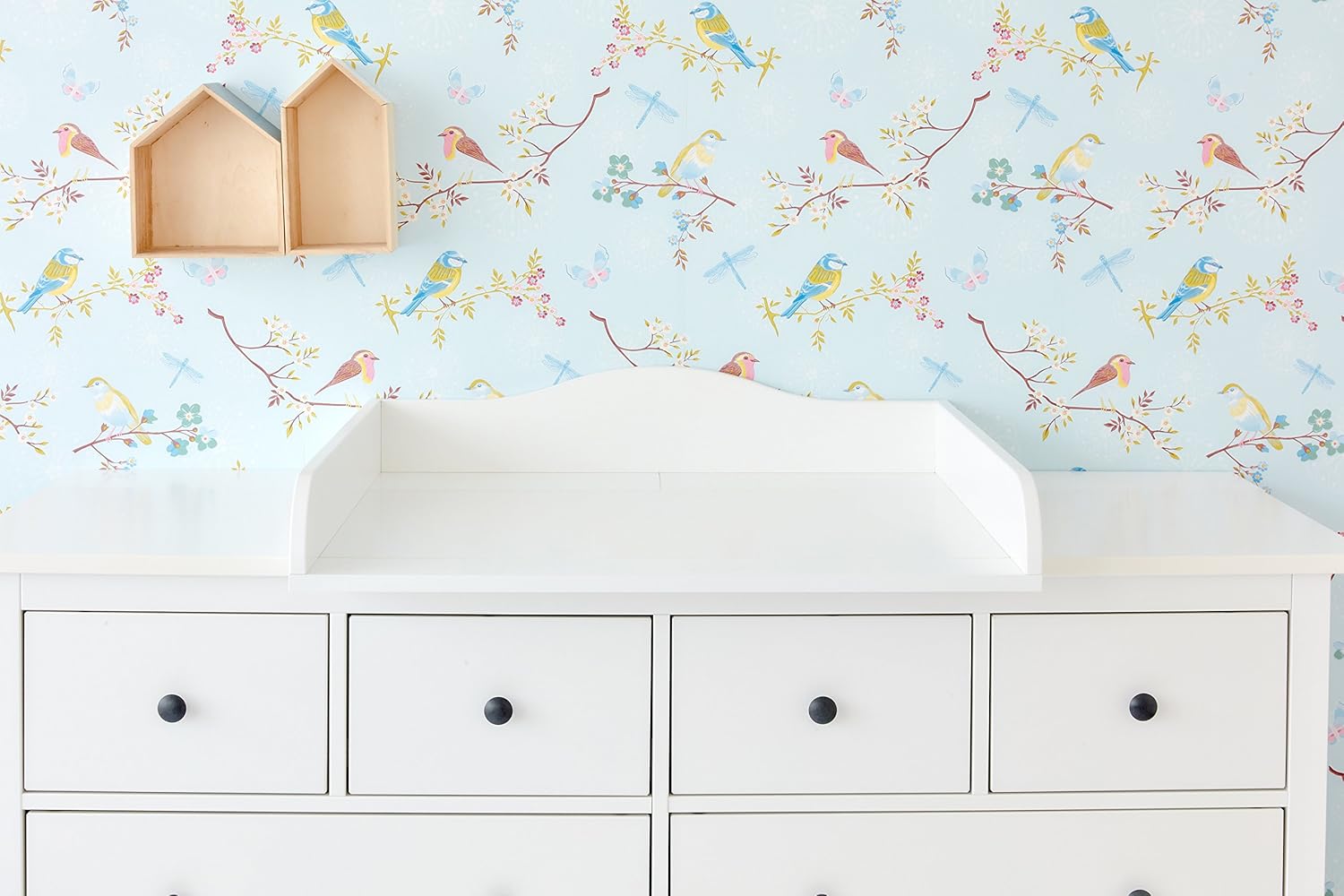 Bild von KraftKids Wickelaufsatz weiß passend für breite HEMNES bis 160 cm breit mit Blende
