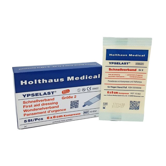 Bild von Holthaus Medical Schnellverband YPSELAST®, Wundverband Pflaster Pflasterstrip, steril, Gr. 2, 5St