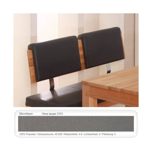 Bild von expendio Rückenkissen 50 cm für Holzbank - Modell Hera Taupe