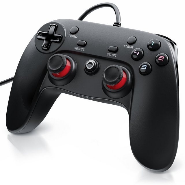 Bild von CSL Gaming Controller, PC & PS3 Gamepad, Dual Vibration, Turbo Funktion, Direct & X-Input (PS3, PC), Gaming Controller, Schwarz
