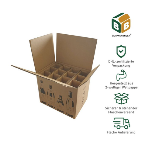 Bild von BB-Verpackungen Versandkarton für Bierflaschen