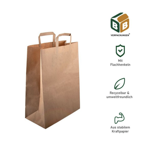Bild von BB-Verpackungen Tragetasche aus Kraftpapier mit Griff