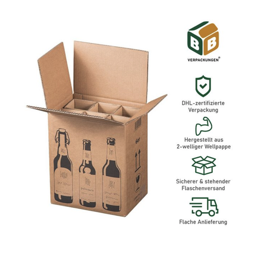 Bild von BB-Verpackungen Versandkarton für Bierflaschen – Sicherer Transport für Ihre Flaschen