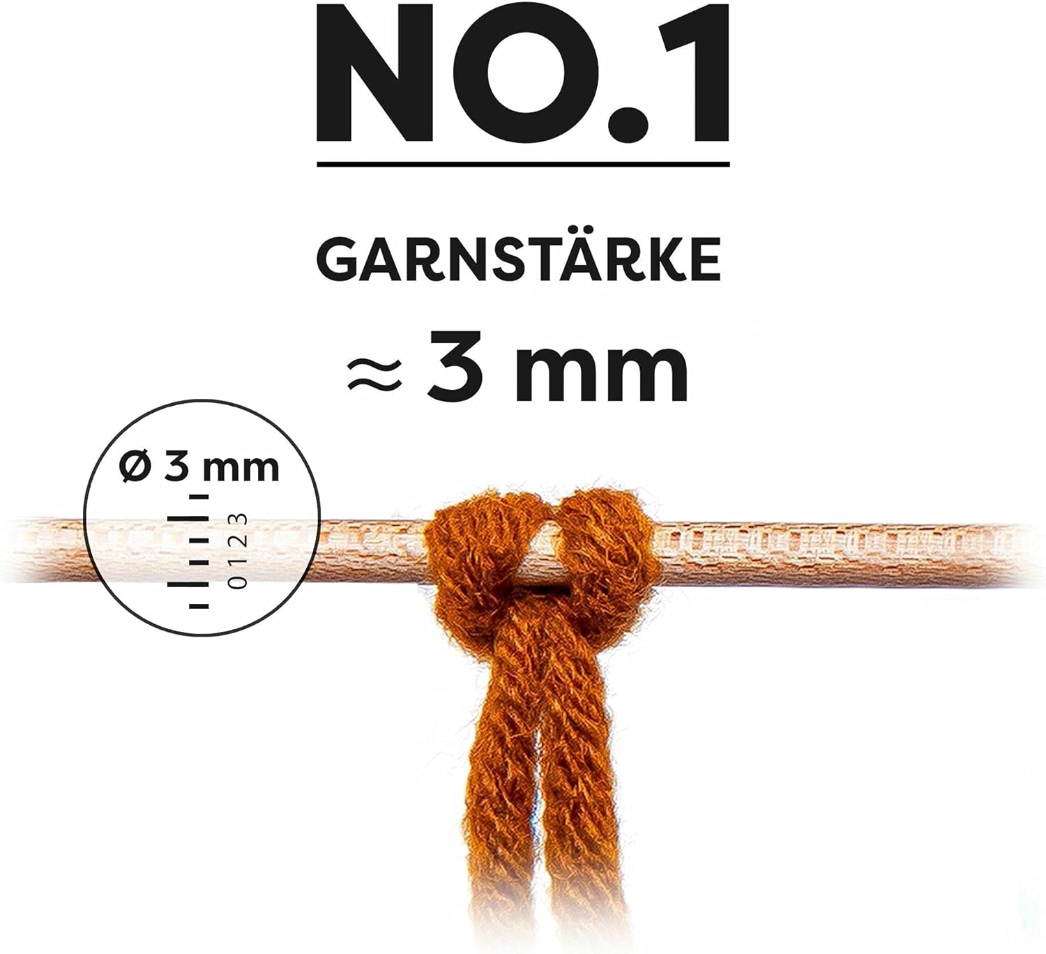 Bild von myboshi No.1 Wolle zum Häkeln und Stricken, Schnellstrickgarn, langlebige Mützenwolle, Strickwolle, Häkelwolle, mulesing-frei, 50g, Ll 55m Braun (Muskat) 1 Knäuel