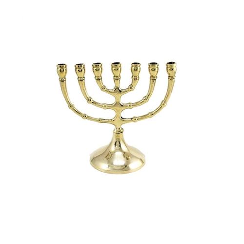 Bild von NKlaus Kerzenhalter 7-armig Menora aus Messing – Elegante Handwerkskunst für Ihr Zuhause