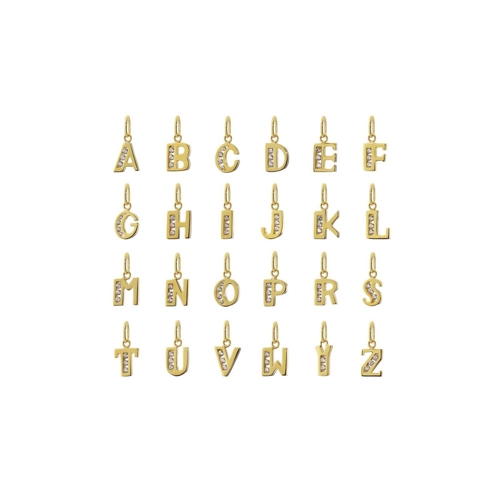 Bild von NKlaus Buchstabe W Kettenanhänger aus 8 Karat 333 Gelbgold