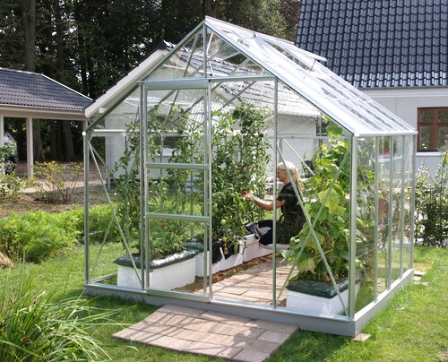 Bild von Vitavia Gewächshaus Merkur 6700, BxTxH: 254 x 254 x 230 cm, 3 mm Wandstärke, Set, mit Fundamentrahmen