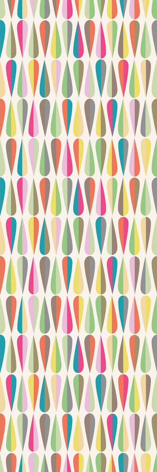 Bild von queence Vinyltapete John, glatt, Farbverlauf, abstrakt, bedruckt, gemustert, 90x250cm, selbstklebend, kinderleichte Anbringung, Sticker