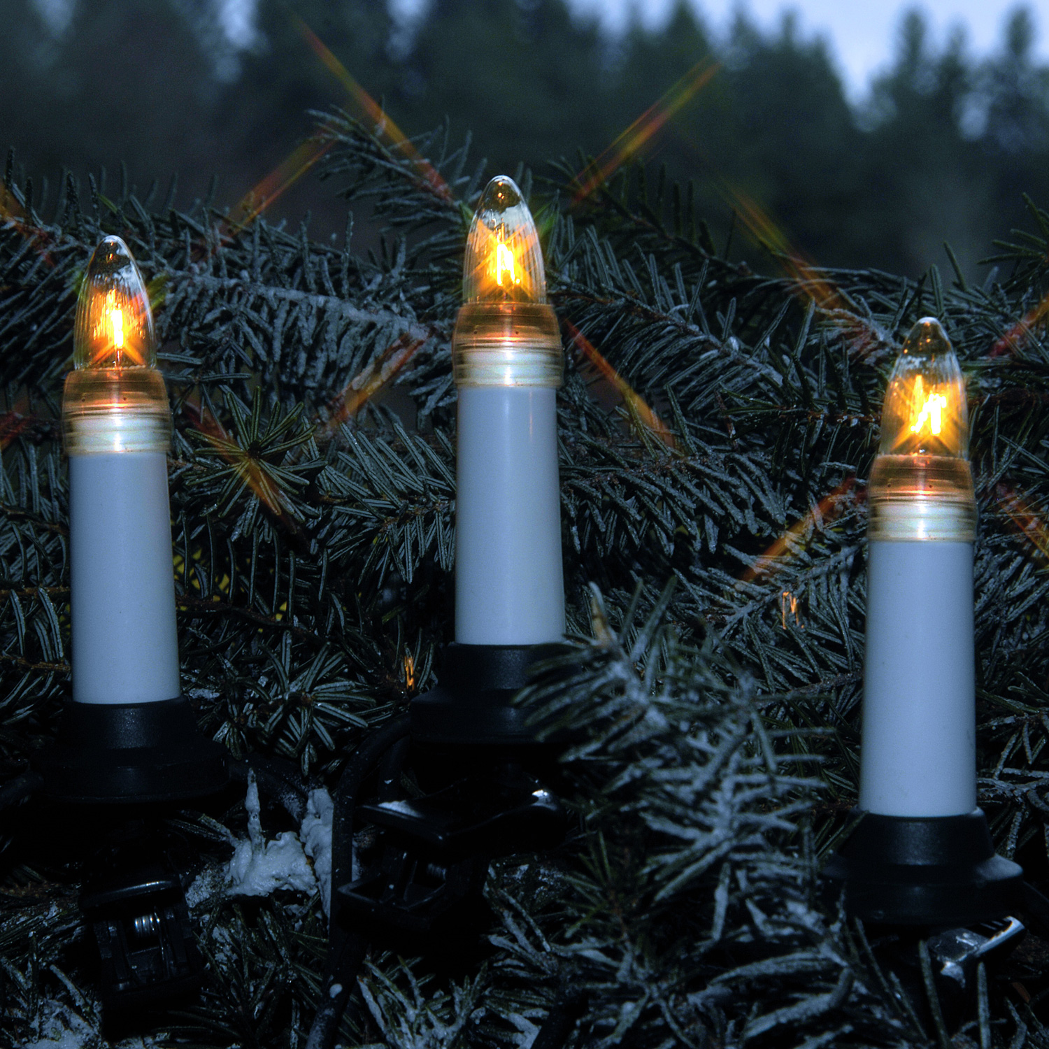 Bild von Kerzenlichterkette - Baumkerzen - 16 warmweiße Glühlampen - E10 Fas...