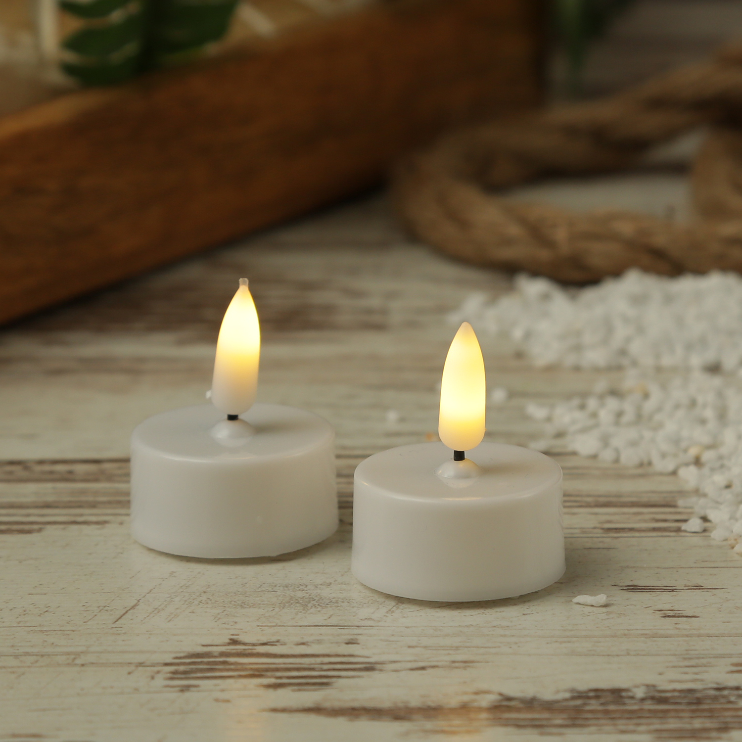 Bild von LED Teelichter - Kunststoff - inkl. Batterien - Timer - D: 3,8cm - ...