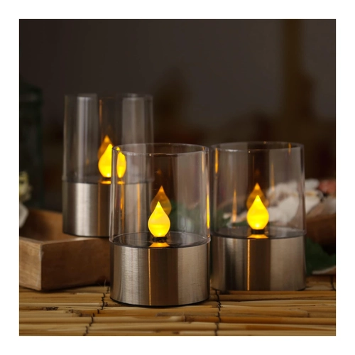 Bild von MARELIDA LED Solar Windlichter - Flackernde Flamme im 3er Set