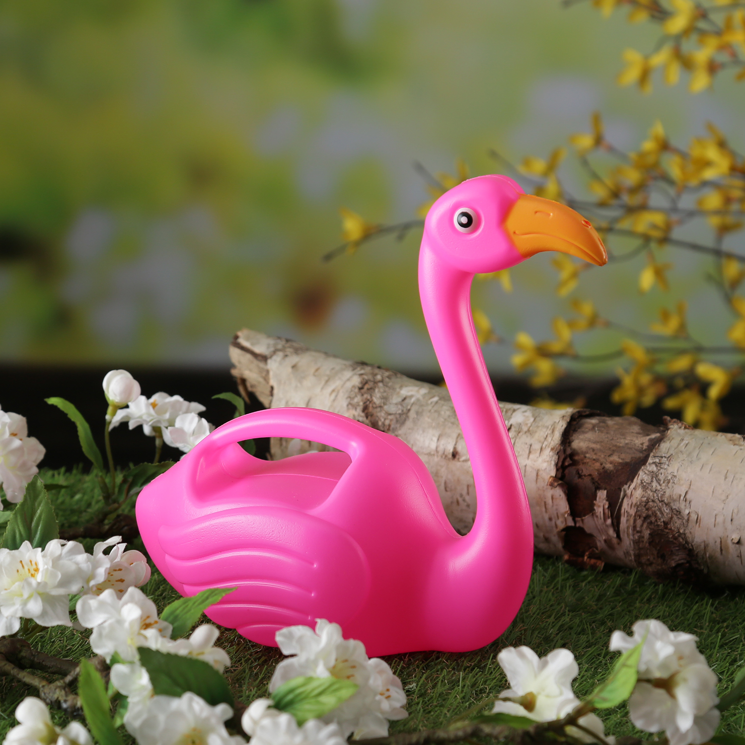 Bild von Kinder Mini Gießkanne Flamingo ROSA - Kunststoff - H: 21cm - 0,6 Liter - pink