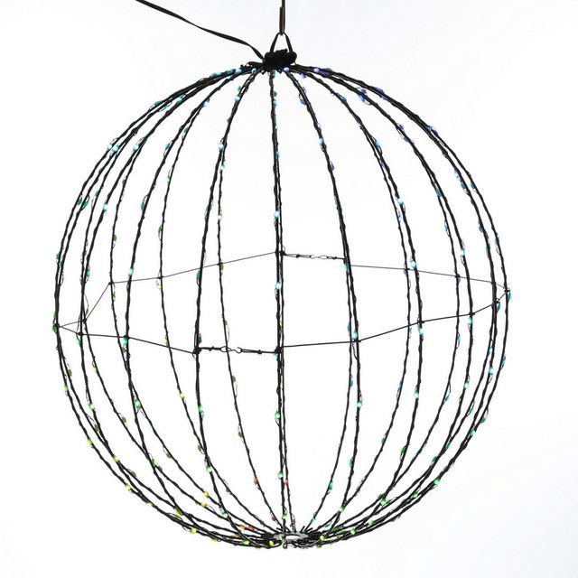 Bild von MARELIDA LED Kugelleuchte Drahtkugel Leuchtkugel 50cm Farbwechsel bunte Lichtshow Innen Außen, LED Classic, mehrfarbig / bunt