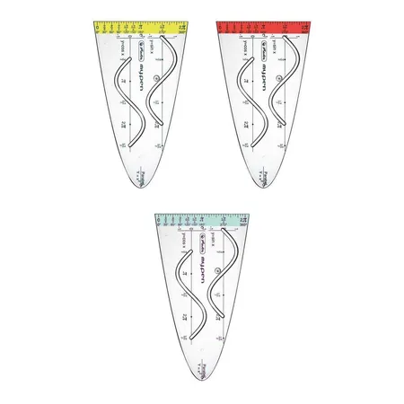 Bild von Herlitz Geodreieck 3x Herlitz Parabel "my.pen" / Farbe: je 1x grün, rot und türkis