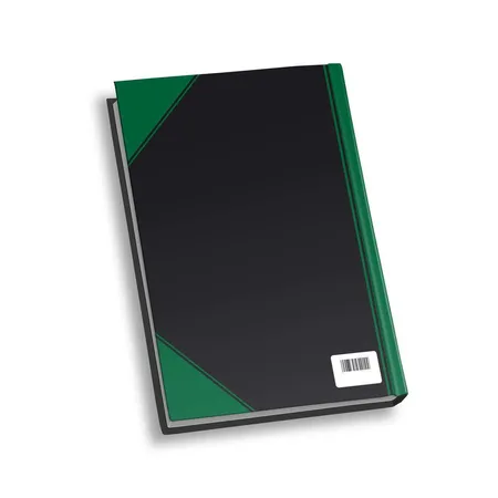 Bild von Rheita Notizbuch 5x Kladde / Notizbuch / DIN A5 / 96 Blatt / blanko / schwarz mit grüne