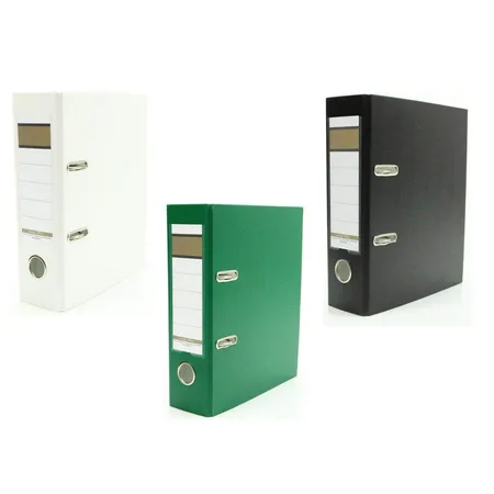 Bild von Livepac Office Aktenordner 3x Ordner / DIN A5 / 75mm / Farbe: je 1x schwarz, grün und weiß