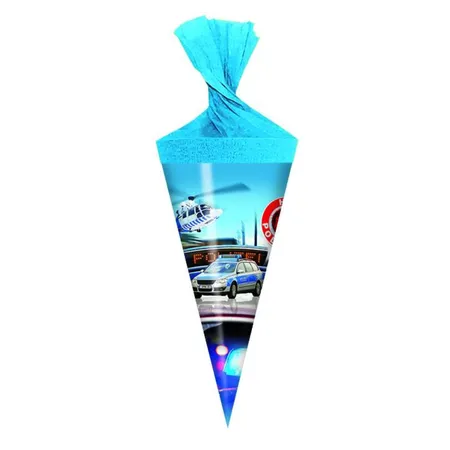 Bild von Livepac Office Schultüte Motiv Deko Schultüte / Zuckertüte / Länge: 15cm / rund / "Polizei