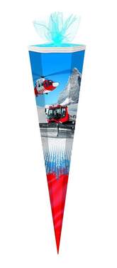 Bild von Verpackungsmittel GmbH Markneukirchen Schultüte Schultüte / Zuckertüte / 85cm / eckig / "Pisten-Team