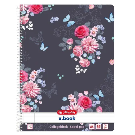 Bild von Herlitz Collegeblock Herlitz Collegeblock / DIN A4 / Spiralblock / liniert / "LadyLike Flo