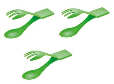 Bild von Livepac Office Besteck-Set 3x Multifunktionsbesteck / verwendbar als Salatzange, Gabel, Messer un