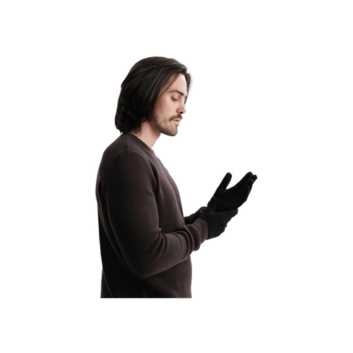 Bild von MELA Bio-Rippstrick-Handschuhe "RISHI", schwarz, L
