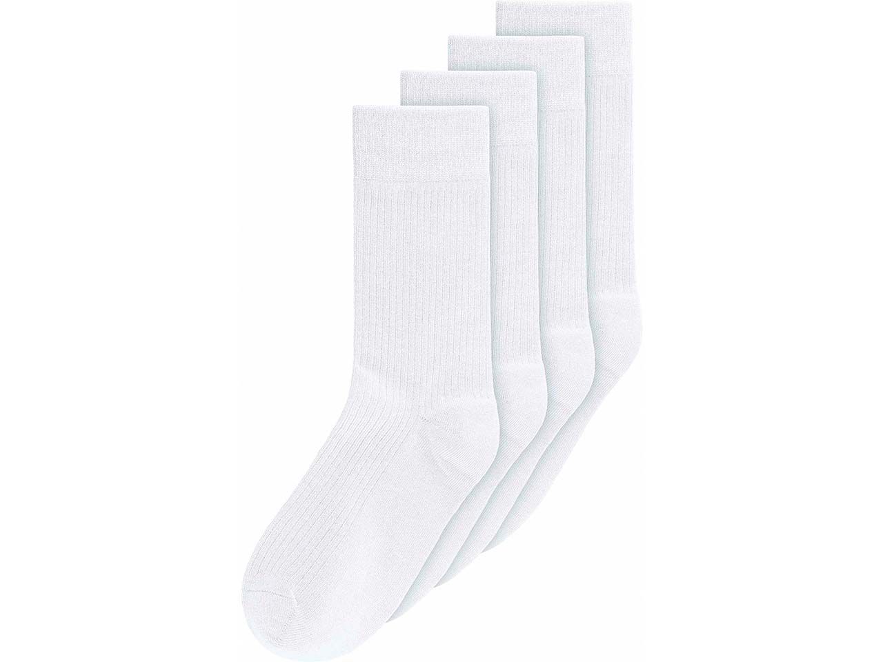 Bild von MELA 4er-Pack Bio-Socken "Ripped", weiß, Gr. 39/42