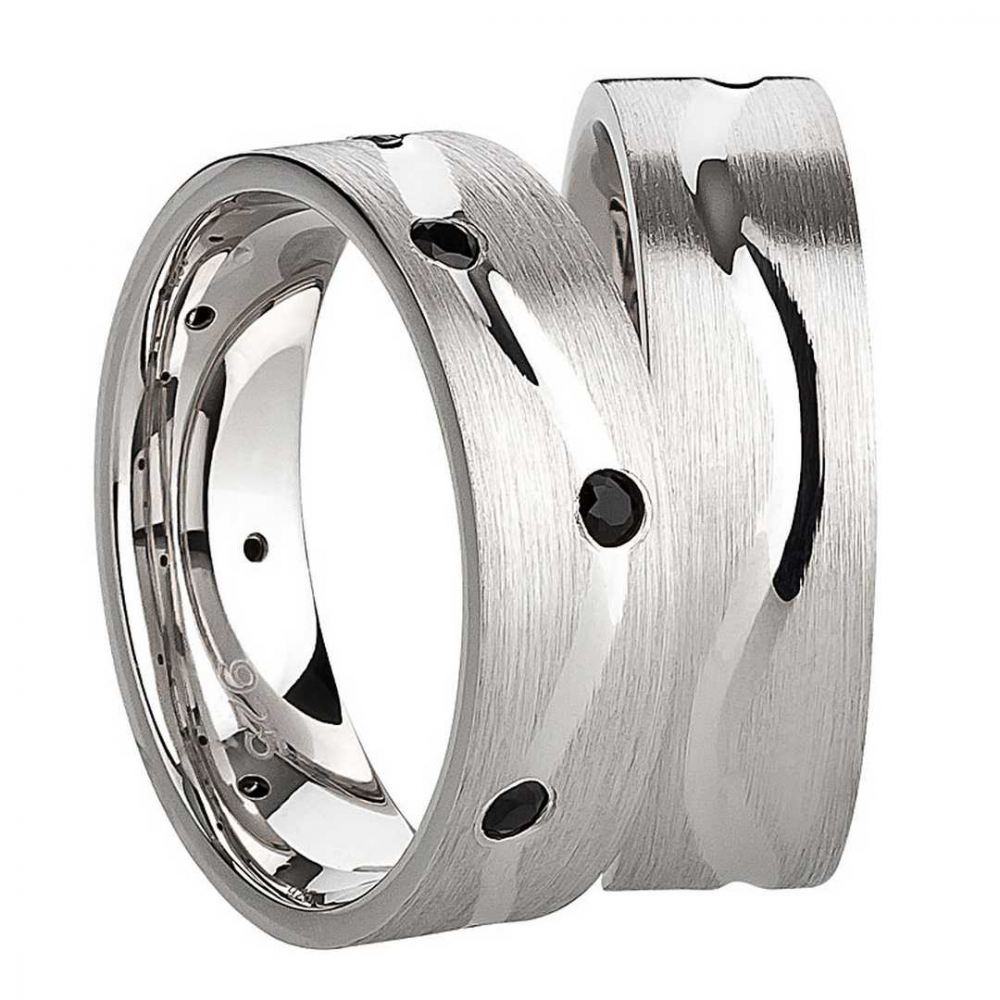 Bild von Silberringe mit schwarzen Zirkonias SR1068-SR1069