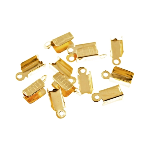 Bild von 50 kleine Endkappen in goldfarben für DIY-Schmuck