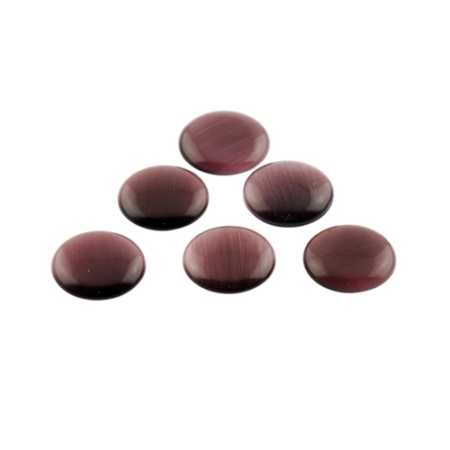 Bild von Violette Cateyeglas Cabochons – 6 Stück für kreativen DIY Schmuck