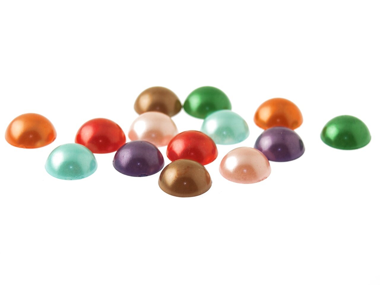 Bild von 30 Cabochon perlmutt farblich gemixt 12 mm
