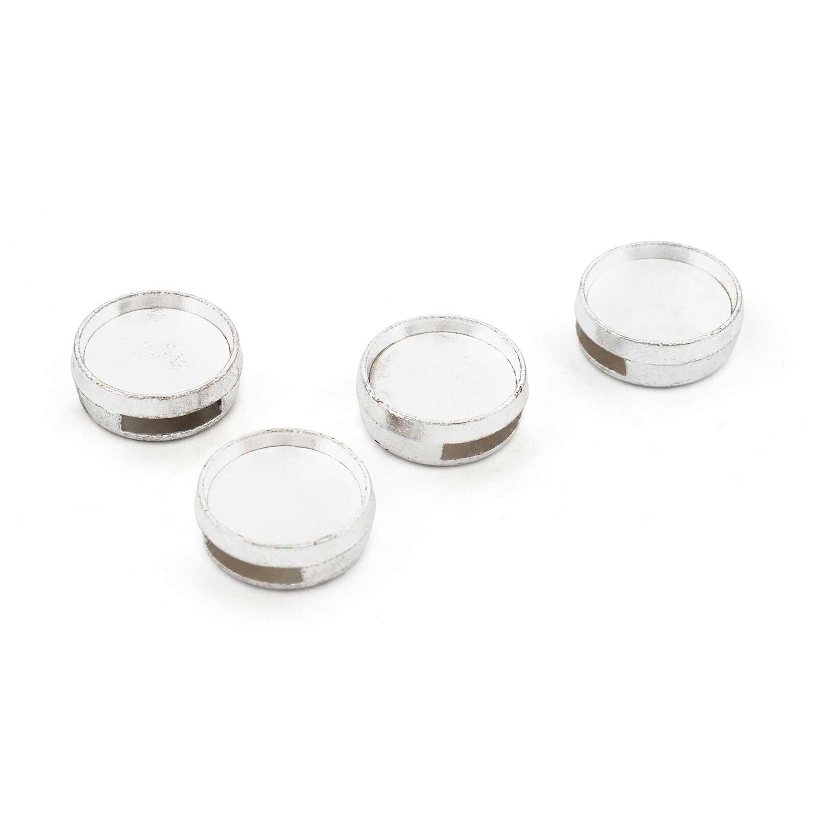Bild von Schiebeperlen in antik silberfarben für 12 mm Cabochons 4 Stück