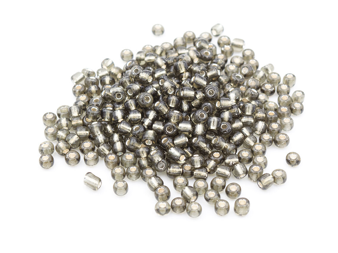 Bild von Rocailles Perlen in grau silber 4mm 300 Stück