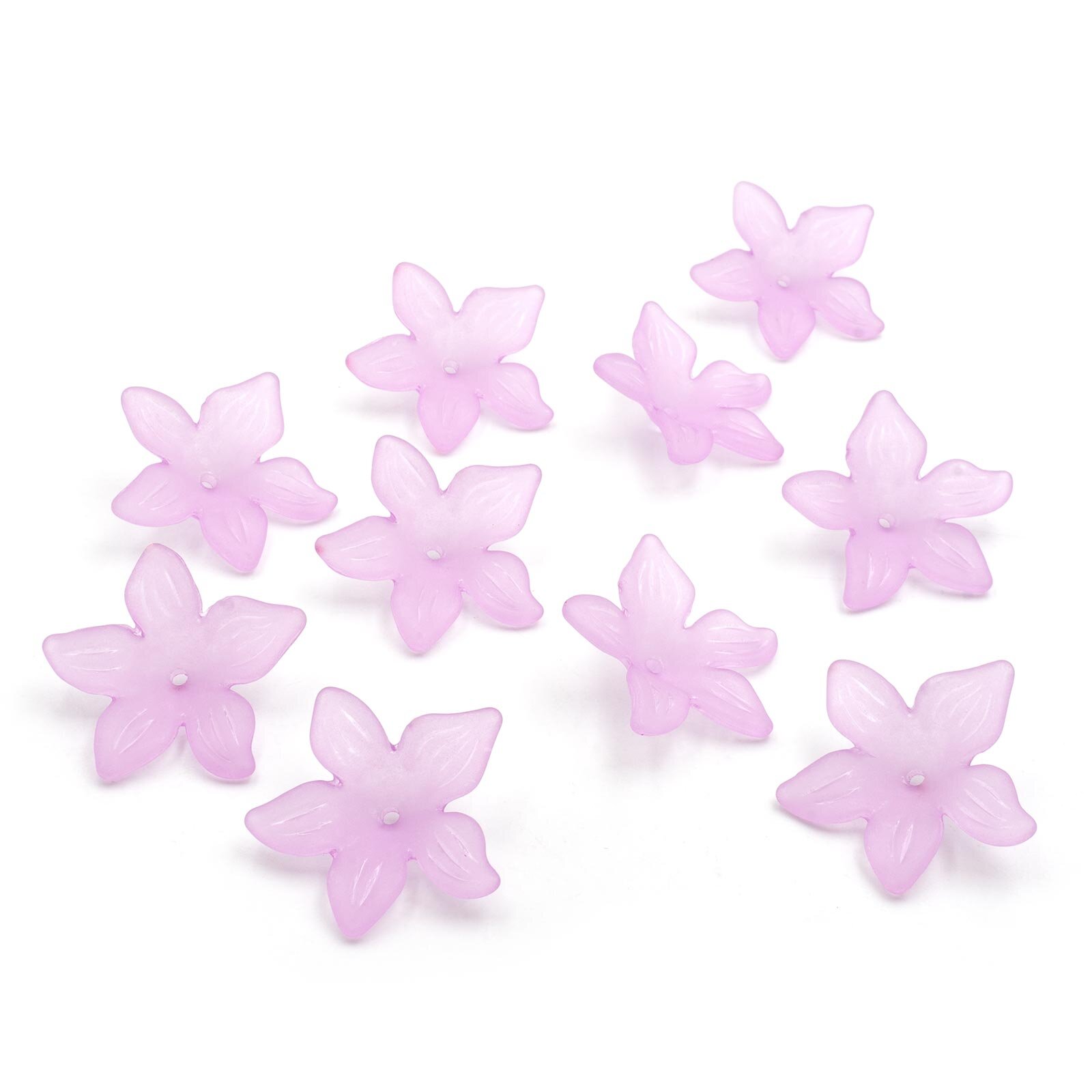 Bild von Blüten in pink gefrostet 30mm 10 Stück