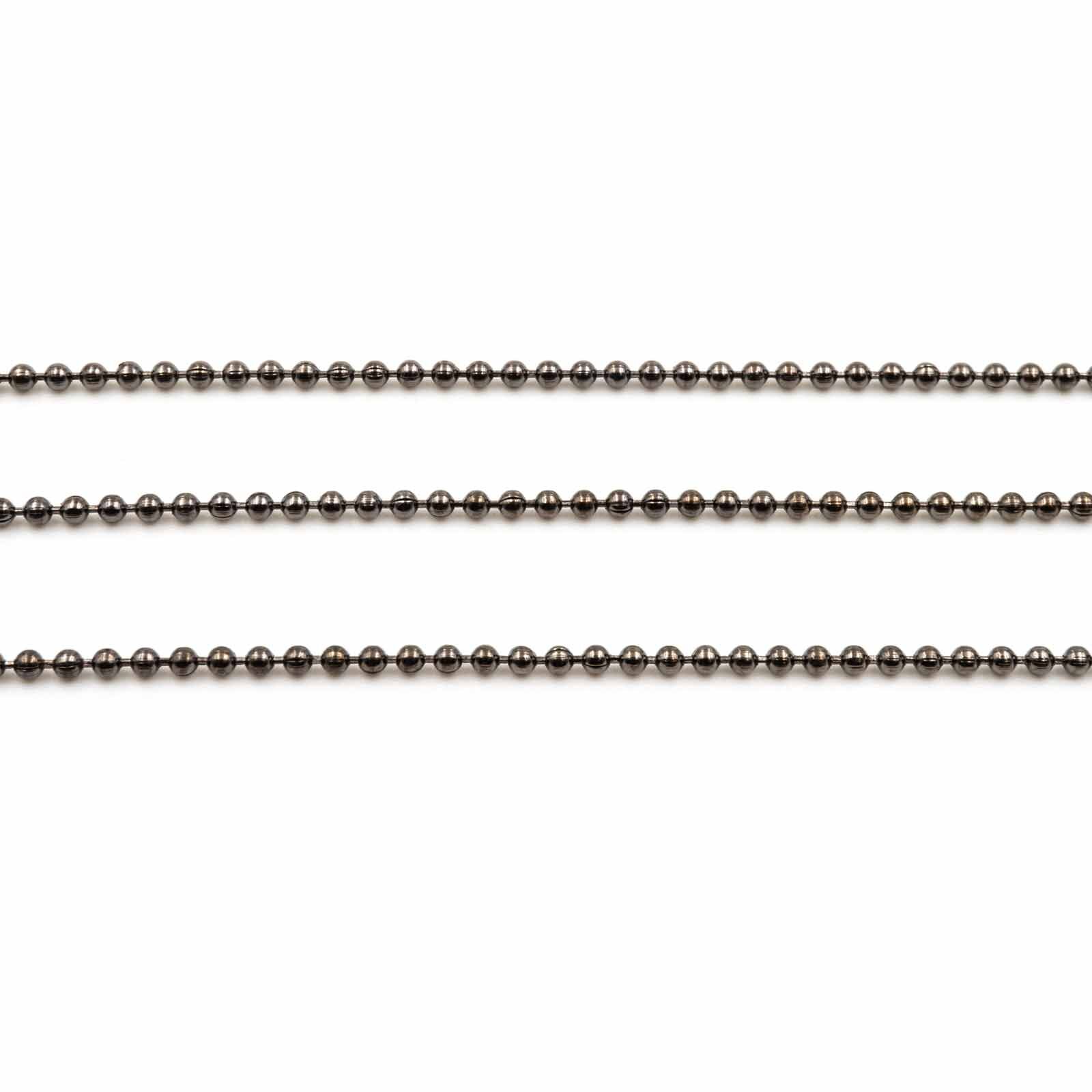 Bild von Kugelkette in gunmetal 2mm 2 Meter
