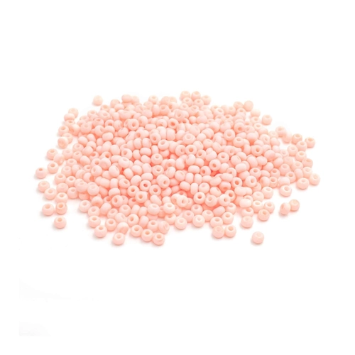 Bild von Gefrostete Rocailles Perlen opak in Pastell Pfirsich 3mm – 10 Gramm von Vintageparts