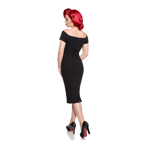 Bild von Belsira Schwarz Carmen Gehschlitz Abendkleid - Ein stilvolles Cocktailskleid für jeden Anlass