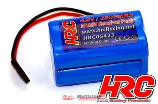 Bild von HRC Racing Akku 4 Zellen HRC 2300 Empfänger Akku 4.8V 2300mAh Block JR Stecker / HRC05423S