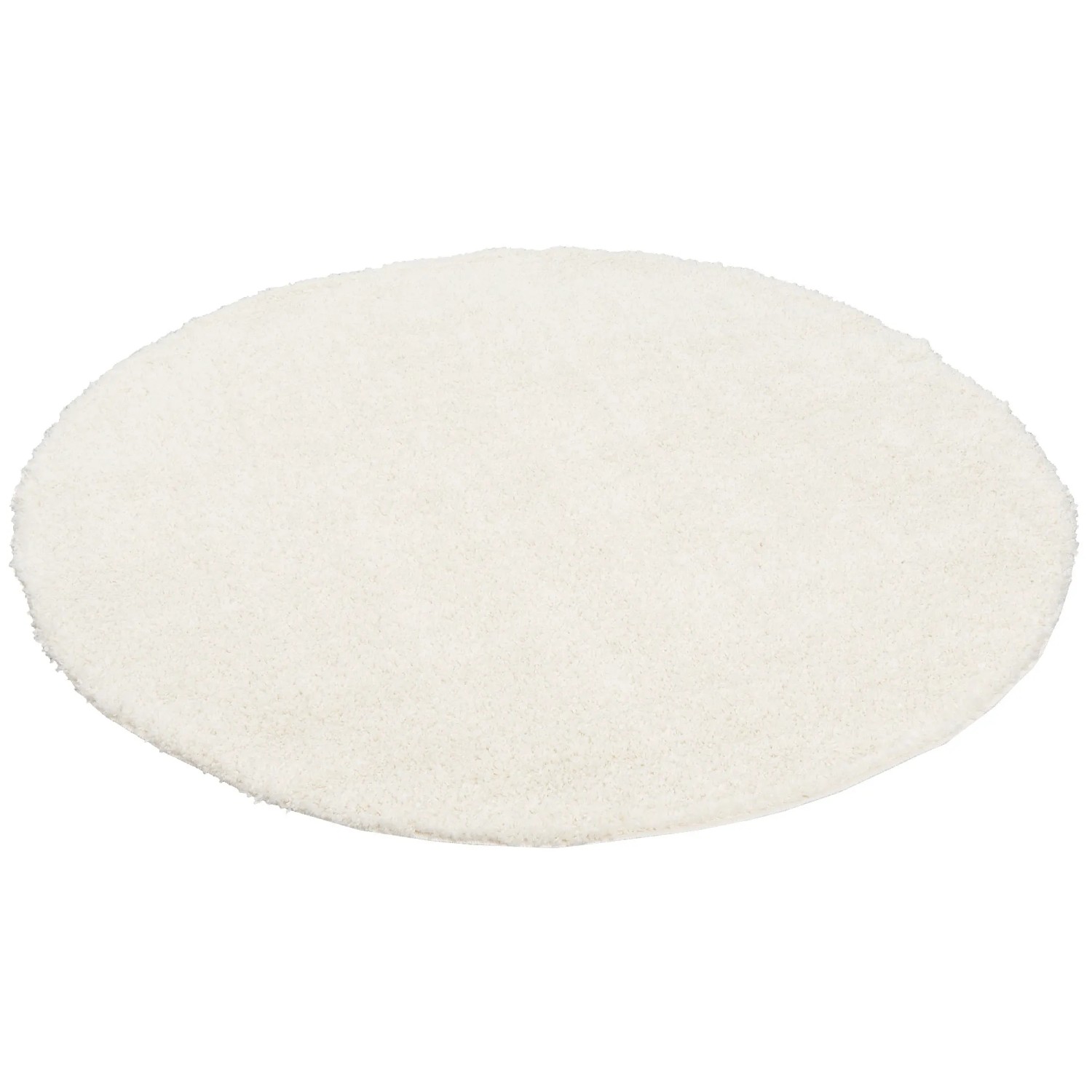 Bild von Pergamon Hochflor Langflor Teppich Aloha Weiss 150cm Rund