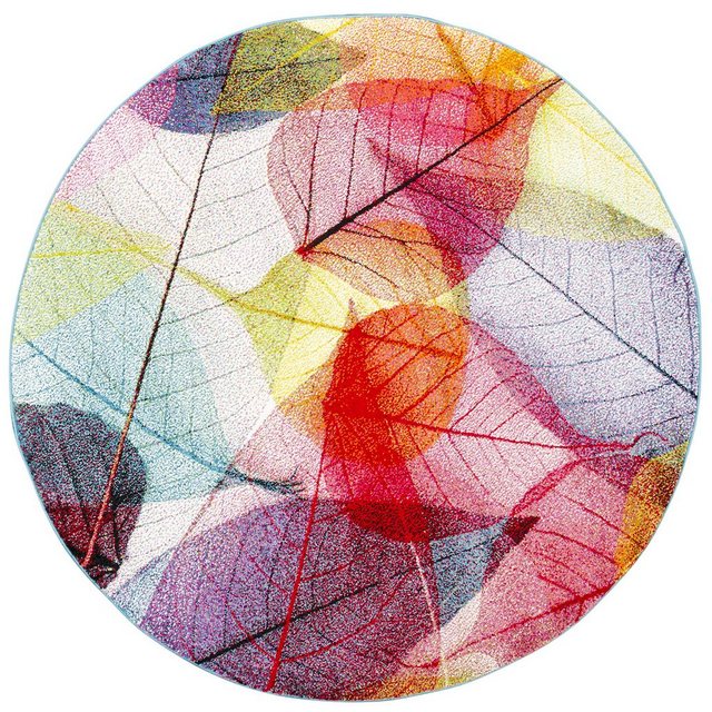 Bild von Pergamon Designteppich Designer Teppich Faro Tropical Blätter Rund, Rechteckig, Höhe: 11 mm
