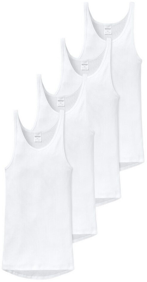 Bild von Schiesser Unterhemd 4er Pack Original Classics Doppelripp (Spar-Set, 4-St) Unterhemd / Tanktop - Baumwolle - Strapazierfähig