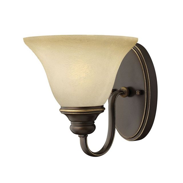 Bild von Licht-Erlebnisse Wandleuchte ANABELL, ohne Leuchtmittel, Wandlampe E27 Creme Bronze Glas Metall Modern Beleuchtung