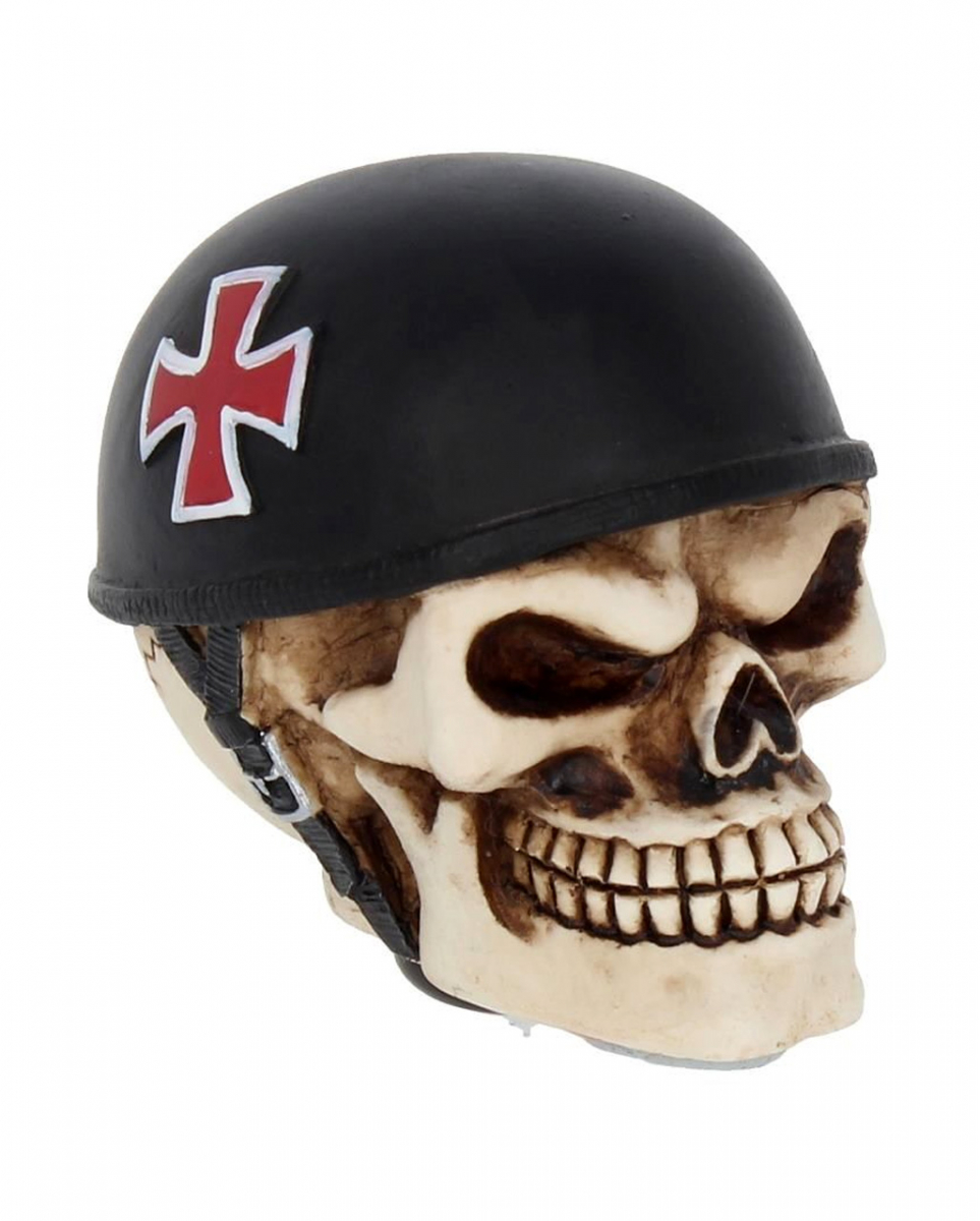 Bild von Schaltknauf Totenschädel mit Helm
