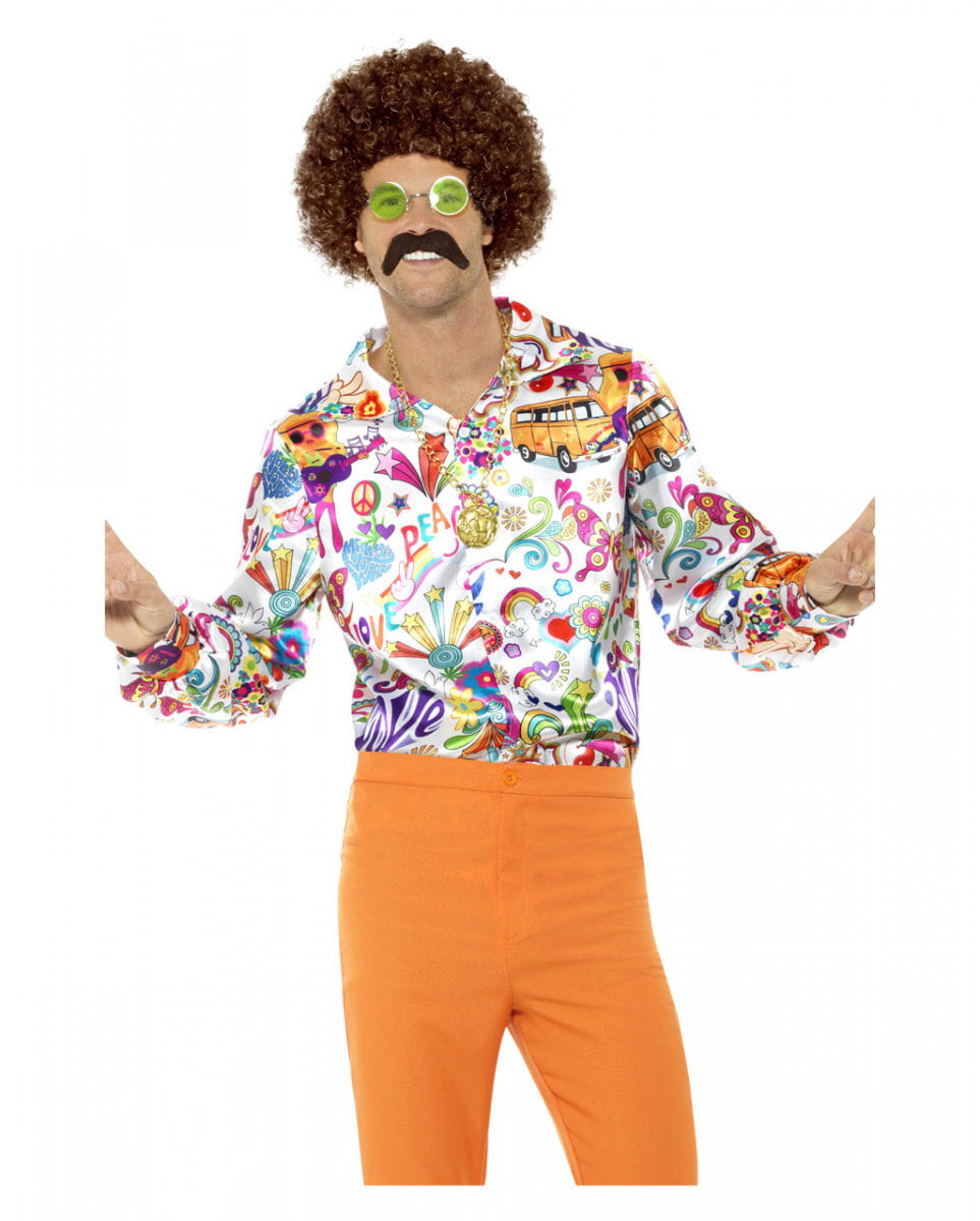 Bild von 60s Groovy Hemd bunt XL