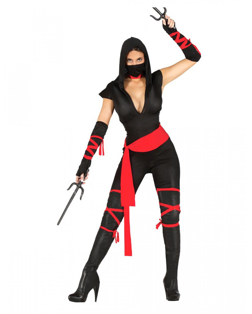 Bild von Black Ninja Warrior Lady Kostüm XS-S