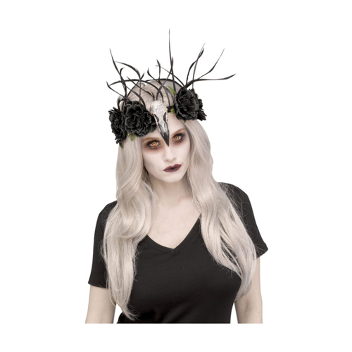 Bild von Voodoo-Kopfschmuck mit Blumen für Halloween