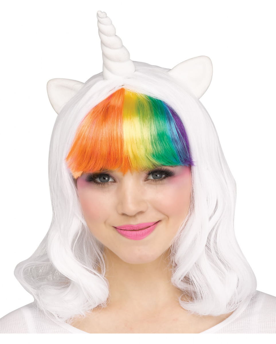 Bild von Einhorn Regenbogen Perücke